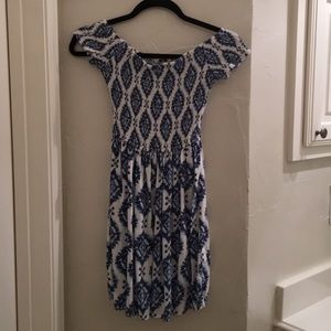 Blue and White Summer Dress